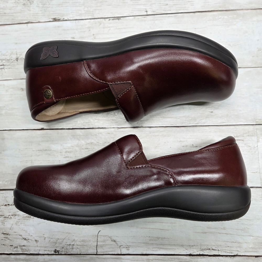 Alegria Keli Professional Clog Slip On Women 40 Brown Burgundy Leather KEL-8141 - Picture 6 of 10
